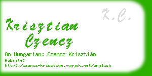krisztian czencz business card