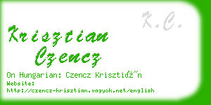 krisztian czencz business card